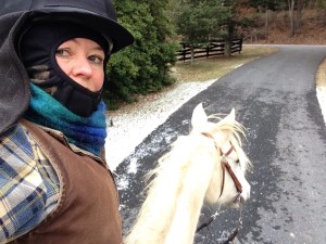 All bundled up for a cold weather ride